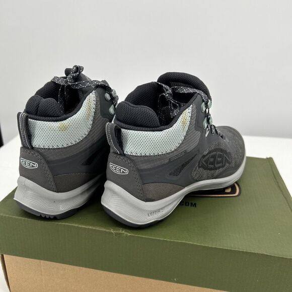 NWT KEEN Terradora Flex Mid WP Shoes Grey Lace-Up Ankle Height Hiking - Picture 4 of 9